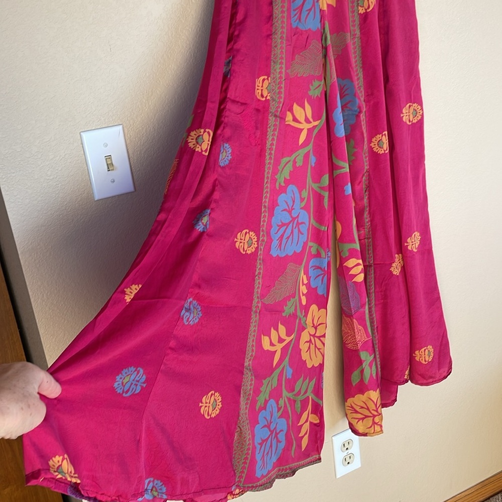 Paths of the Spirit 100% Silk Flowy Lightweight Wide Leg Pants, Size S/M 🔥RARE - Picture 3 of 9